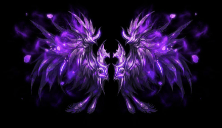 带外观动态特效暗紫絨翅膀素材